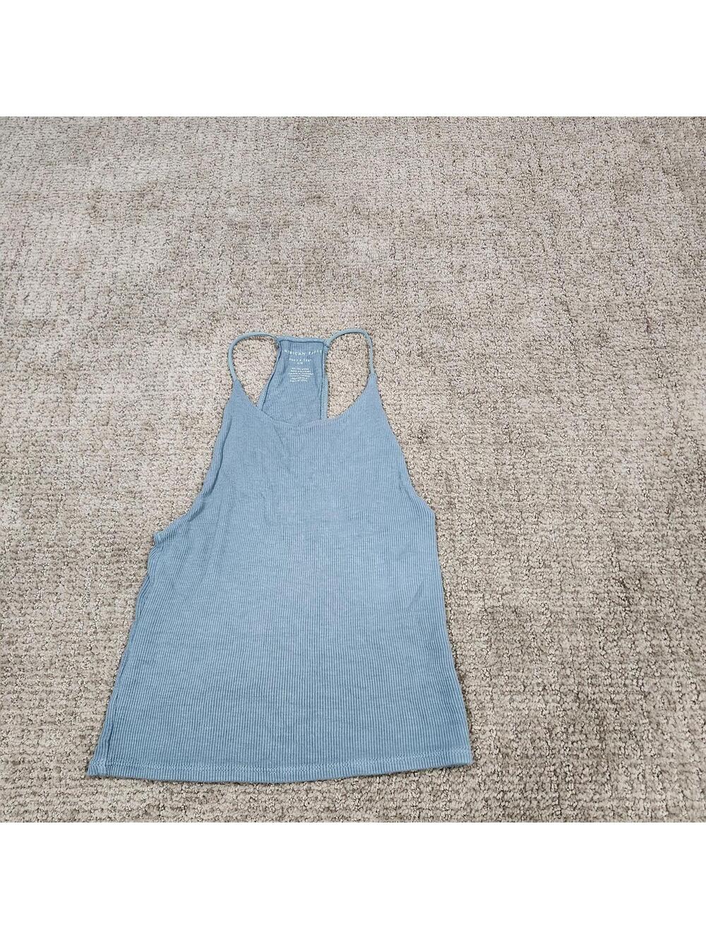 American Eagle Soft & Sexy Ribbed Blue Tank Top XS